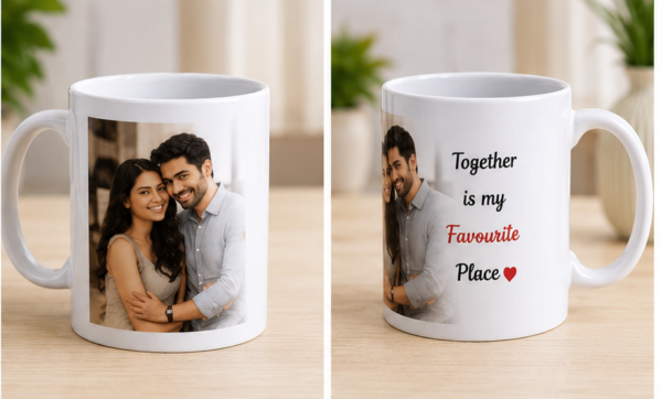 LEFT Personalized Photo Mug โ Together Is My Favourite Place