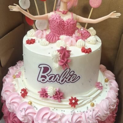 Pink Barbie Doll Celebration Cake-3 pound
