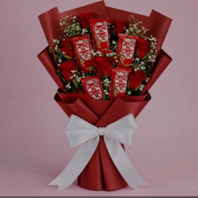 KitKat Chocolate & Red Rose Bouquet | Premium Gift Bouquet