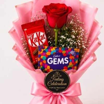 Blushing Sweet Rose Chocolate Bouquet