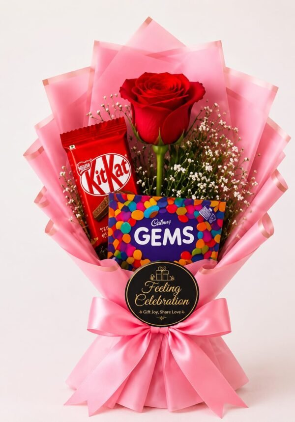 Blushing Sweet Rose Chocolate Bouquet