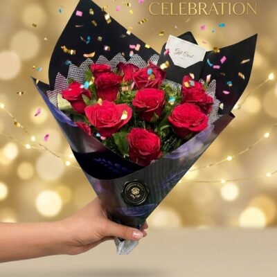 Midnight Gala Red Rose Bunch