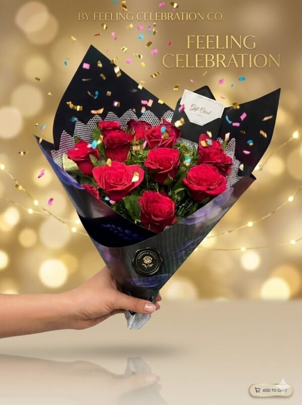 Midnight Gala Red Rose Bunch