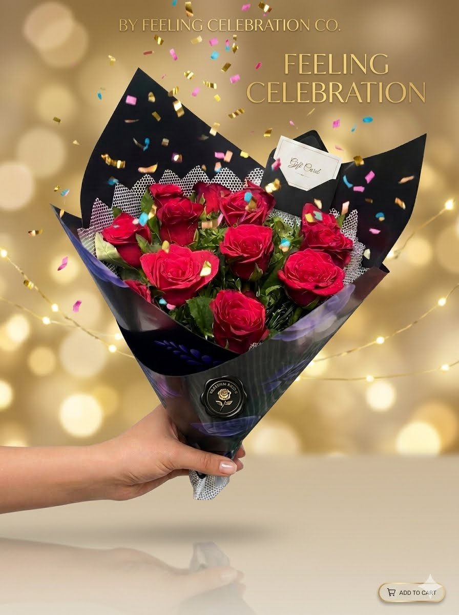 Midnight Gala Red Rose Bunch