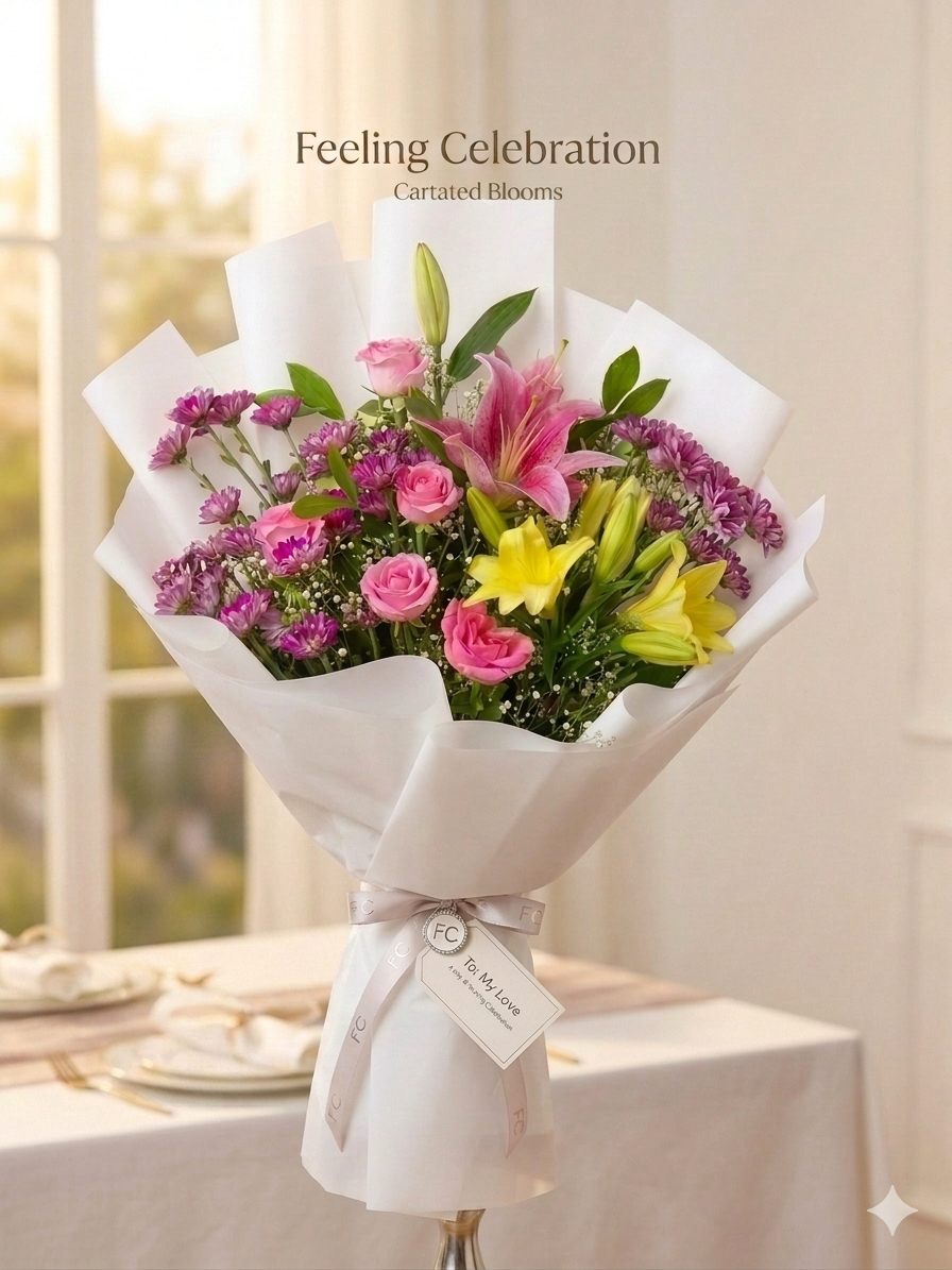 mixed flower bouquet - Image 2