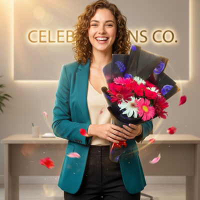 Premium Gerbera & Red Rose Bouquet