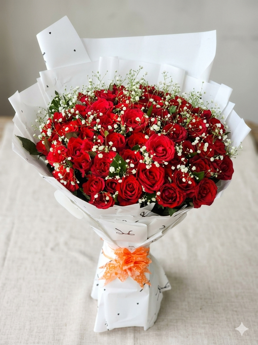 🌹 Grand Red Roses Premium Giant Bouquet