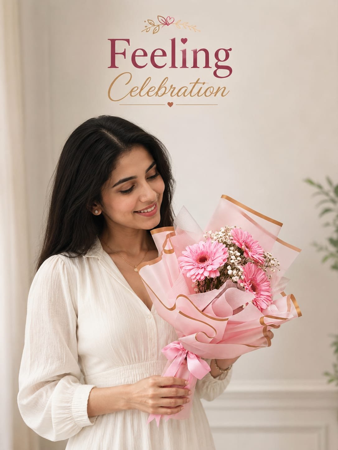 Pink Blush Gerbera Bouquet - Image 3