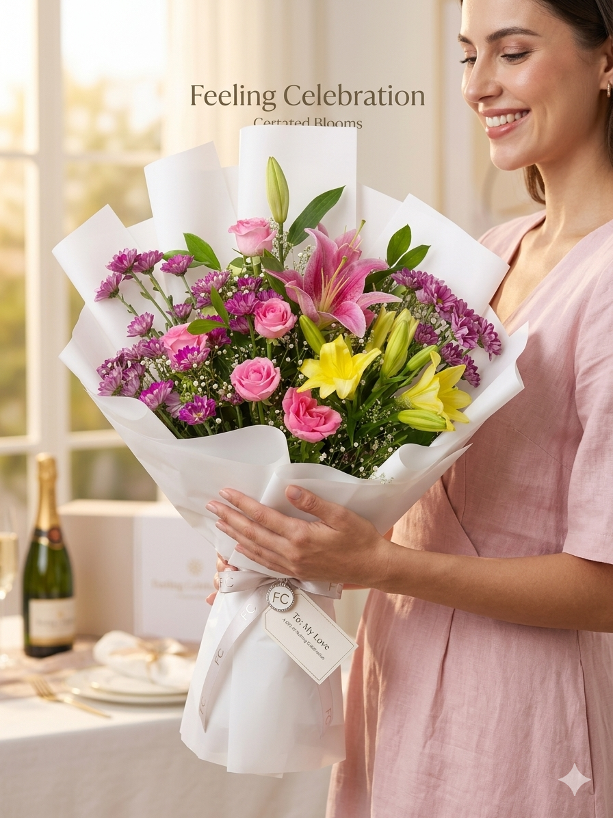 Mixed Flower Bouquet,Korean Style Bouquet