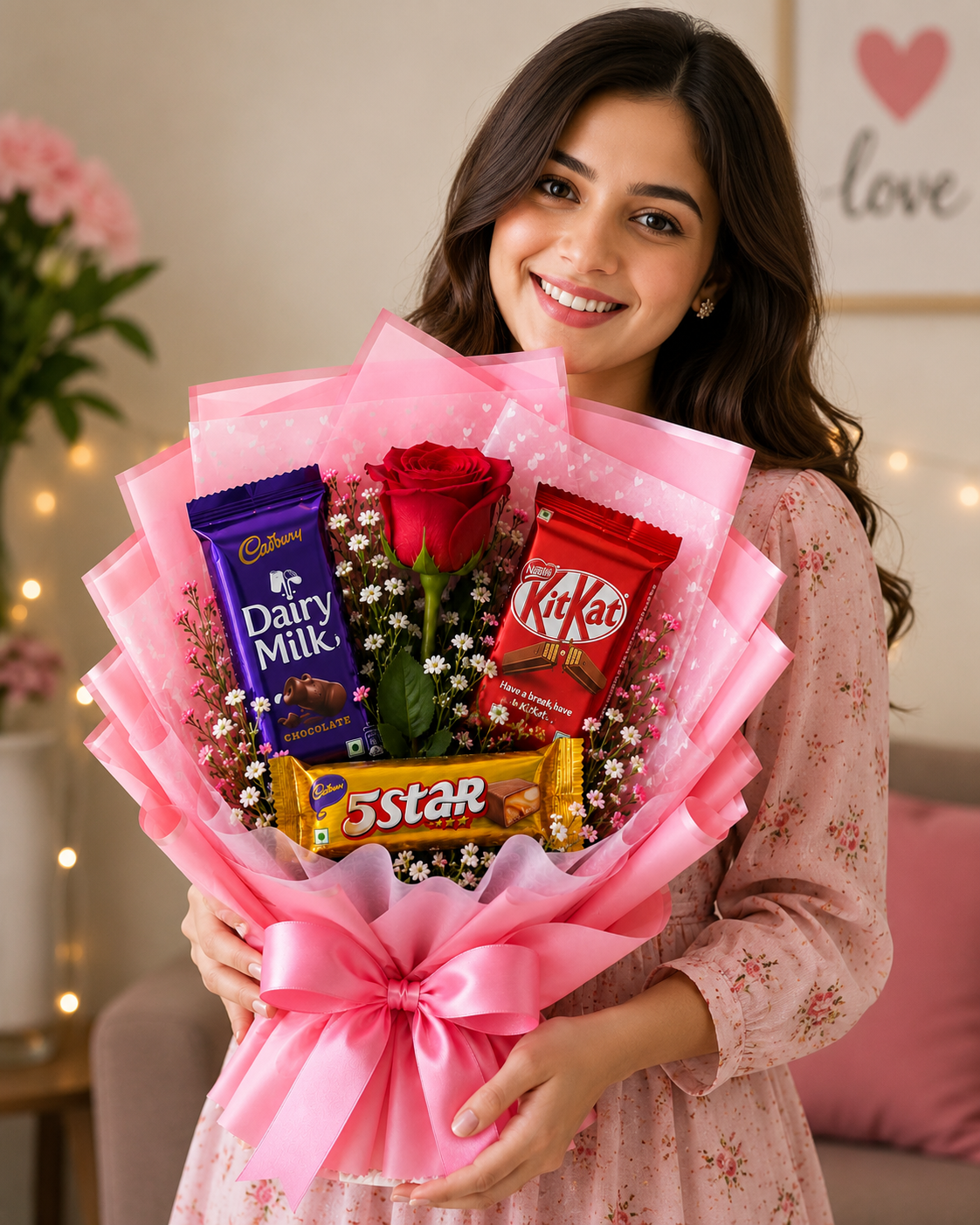 Sweet Romance Chocolate Rose Bouquet - Image 2