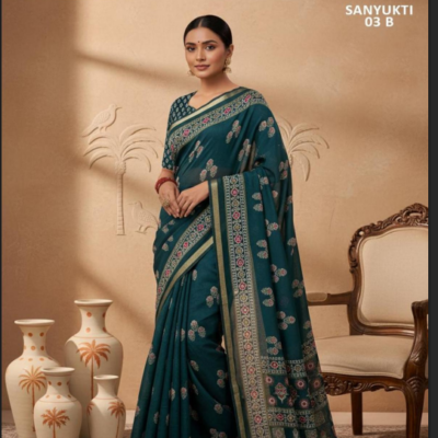Palmera Sanyukti 03 Cotton Printed Saree with Unstitched Blouse