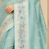 Soft Silk Saree with Floral Woven Border