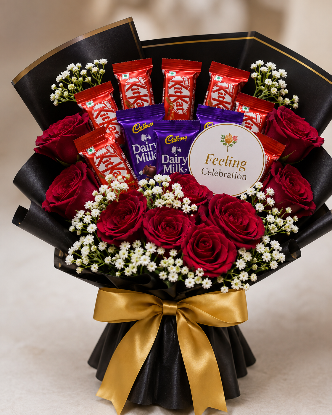 Royal Red Rose & Chocolate Celebration Bouquet
