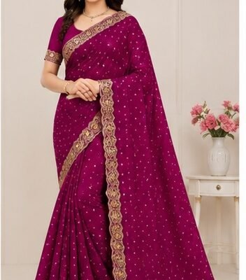Satin Fabric Fancy Sirokshi Saree