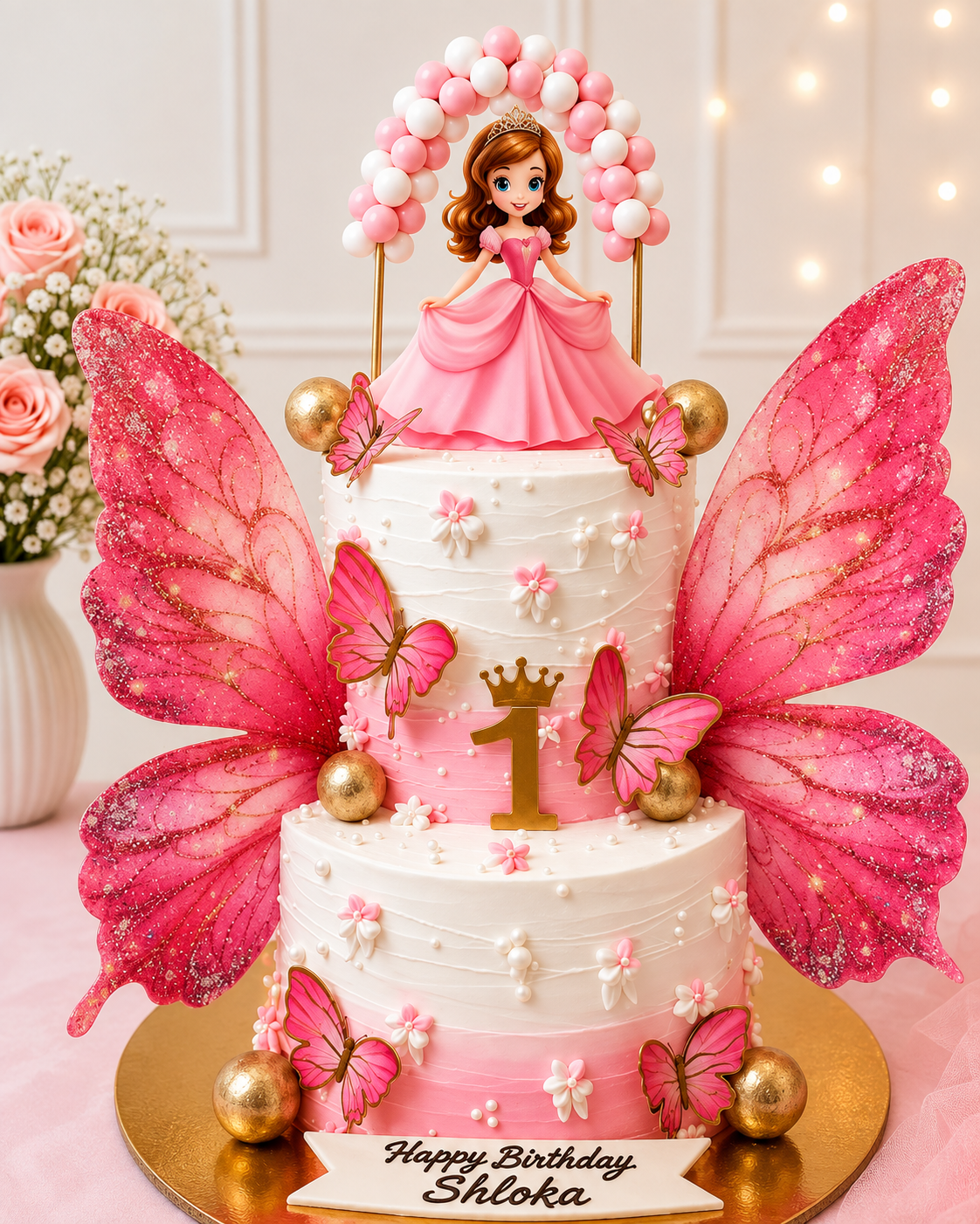 Enchanted Princess Butterfly Birthday Cake
