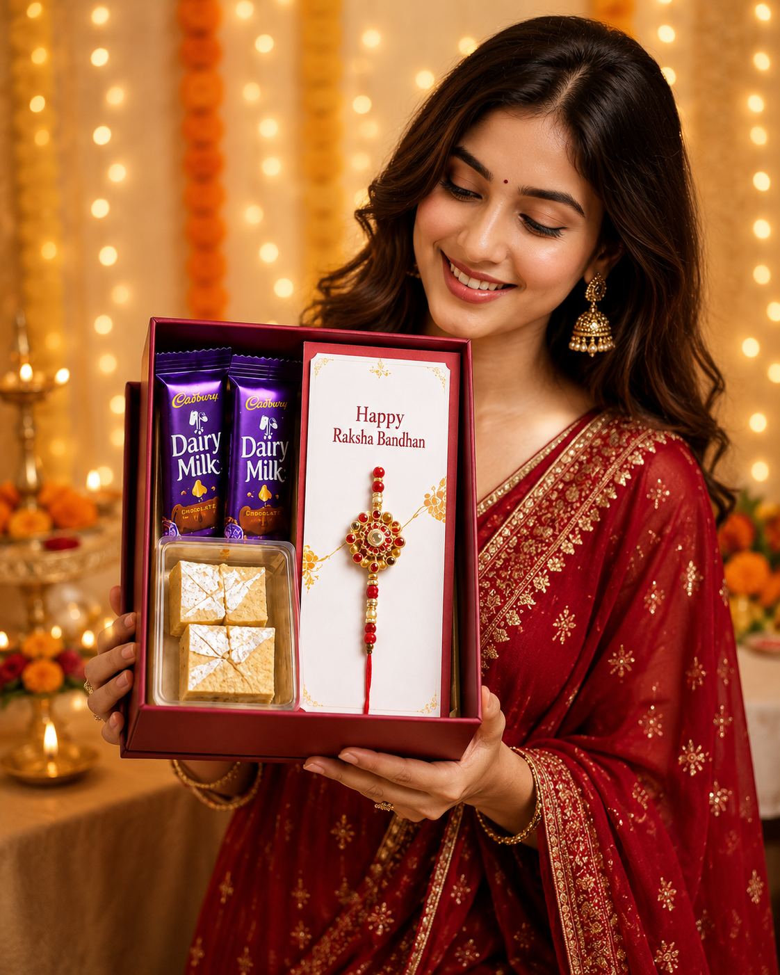 Raksha Bandhan Sweet & Chocolate Gift Hamper - Image 4
