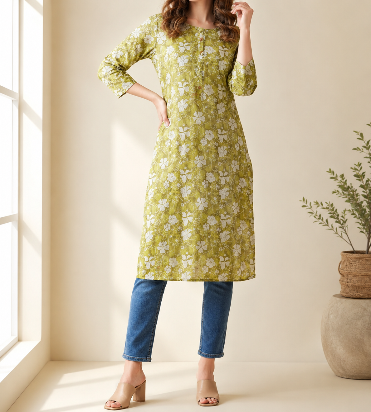 Women’s Floral Print Kurti | Feeling Celebration
