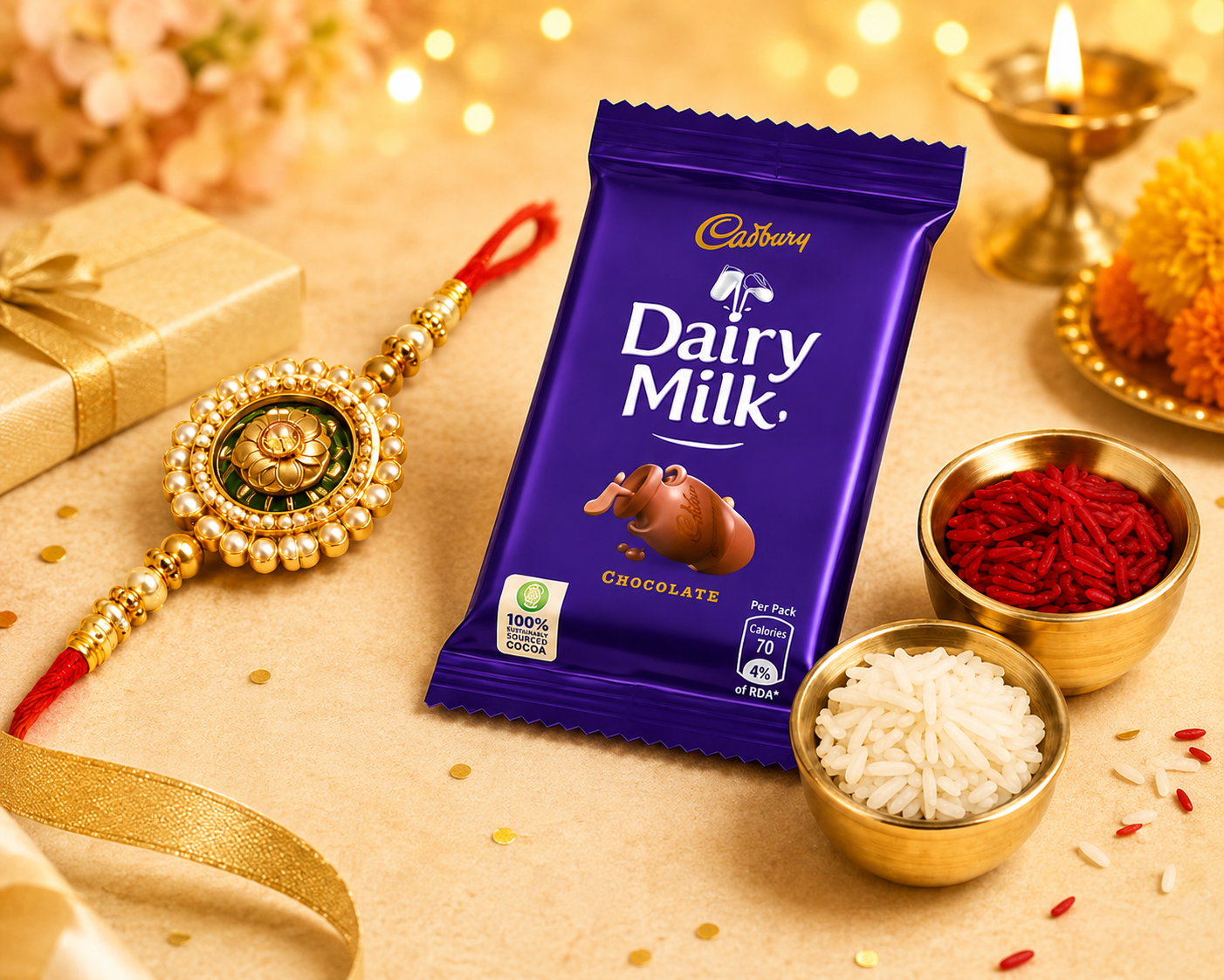 Bhaiya Special Rakhi & Chocolate Gift Combo