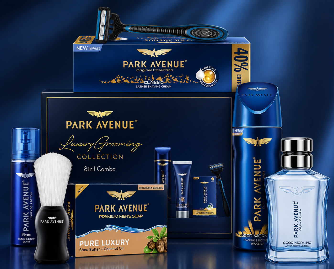 Park Avenue Luxury Grooming Collection 8-in-1 Combo for Men