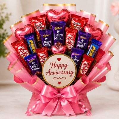 Happy Anniversary Chocolate Bouquet – Premium Chocolate Gift