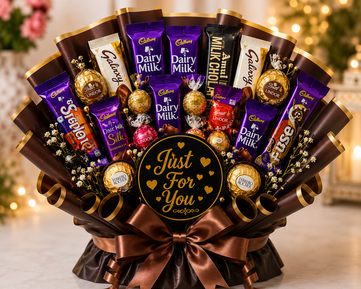 ust For You Premium Chocolate Bouquet – Luxury Chocolate Gift