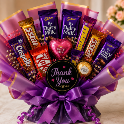 Thank You Chocolate Bouquet – Premium Appreciation Gift