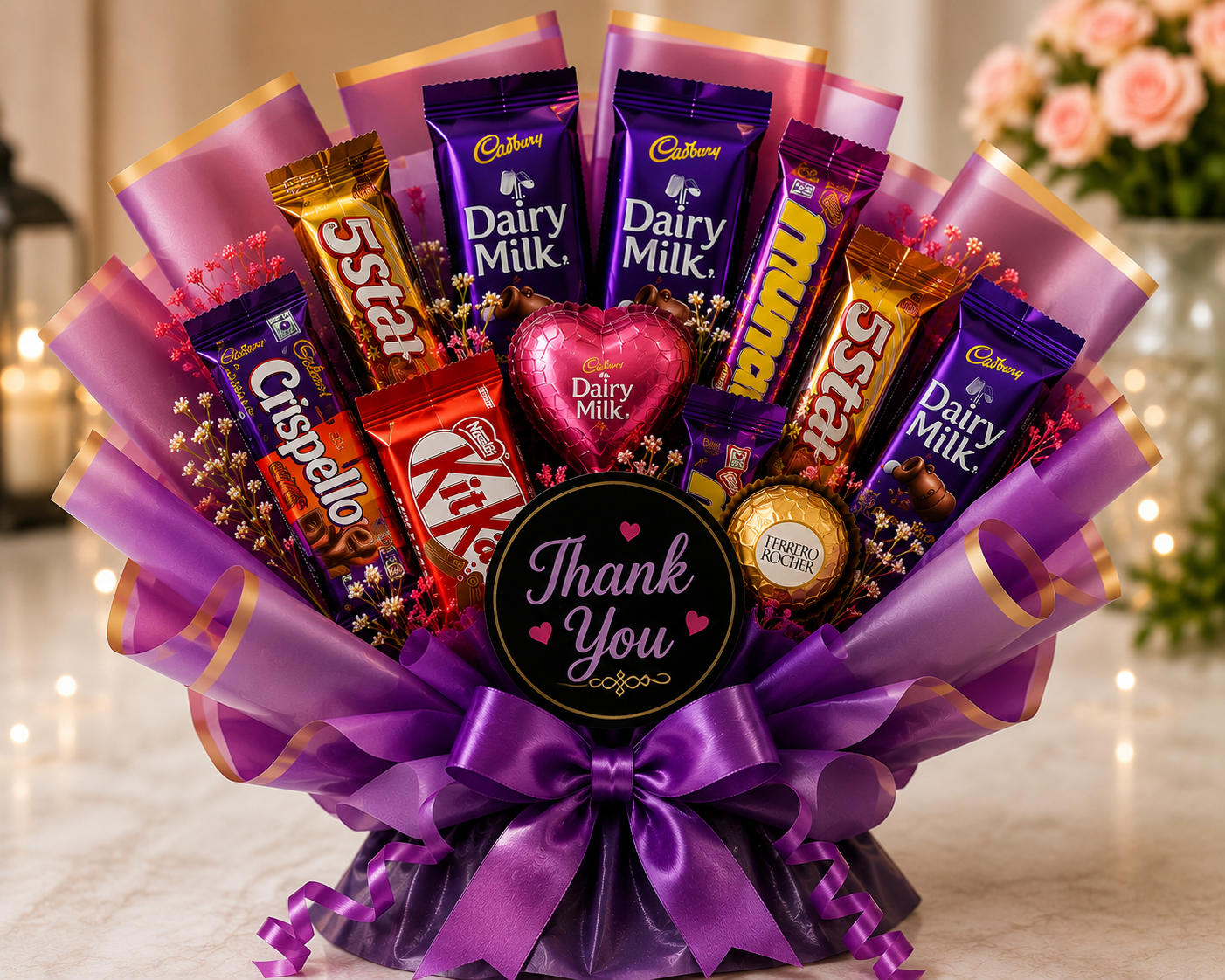 Thank You Chocolate Bouquet – Premium Appreciation Gift