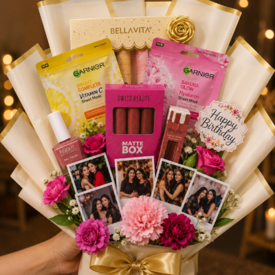 Happy Birthday Beauty & Makeup Gift Bouquet – Premium Beauty Hamper