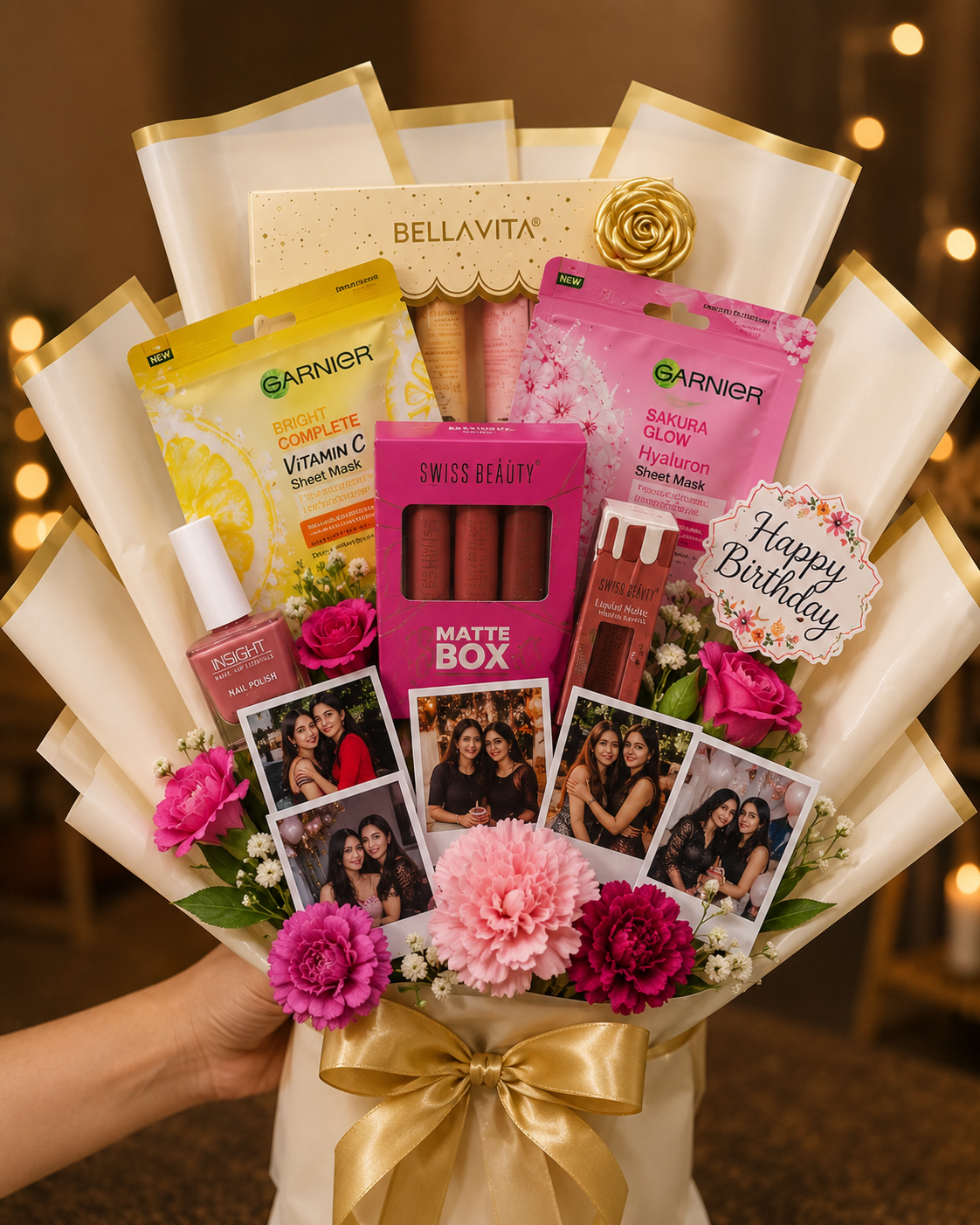 Happy Birthday Beauty & Makeup Gift Bouquet – Premium Beauty Hamper