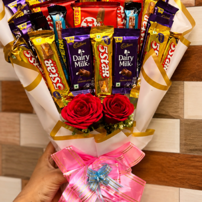 Big Chocolate Bouquet – Dairy Milk, 5 Star & KitKat Gift