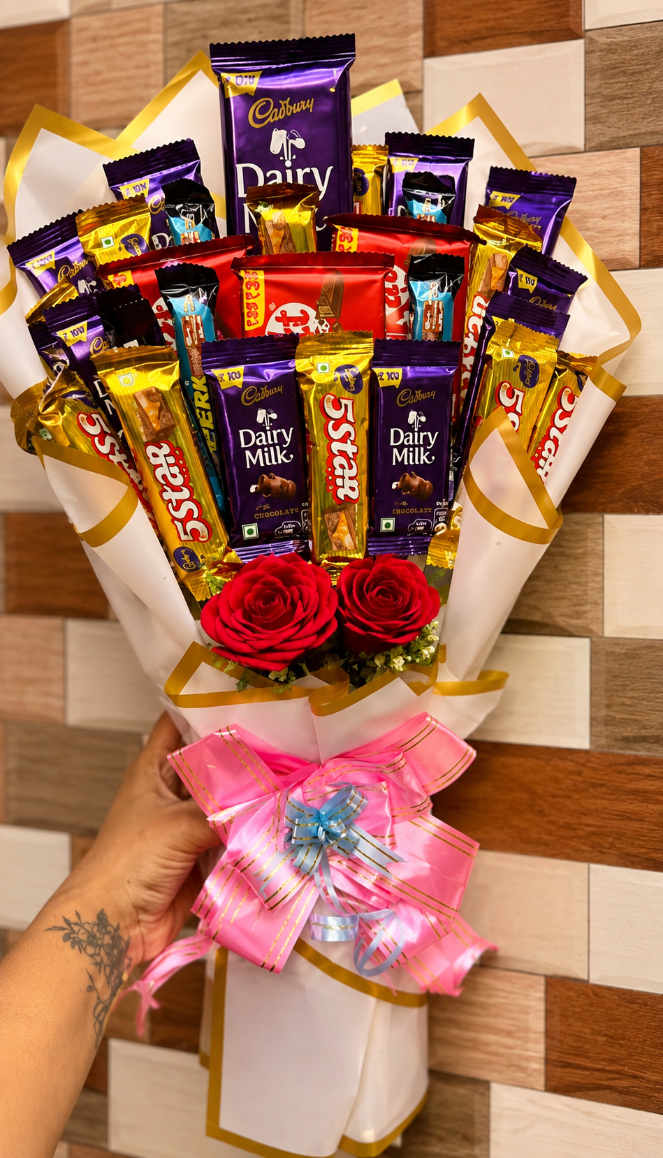 Big Chocolate Bouquet β Dairy Milk, 5 Star & KitKat Gift