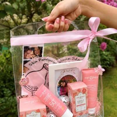 Pink Skincare Gift Hamper with Personalized Photos – Premium Beauty Box