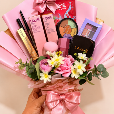 Pink Lakmé Makeup Gift Bouquet – Beauty & Cosmetics Hamper