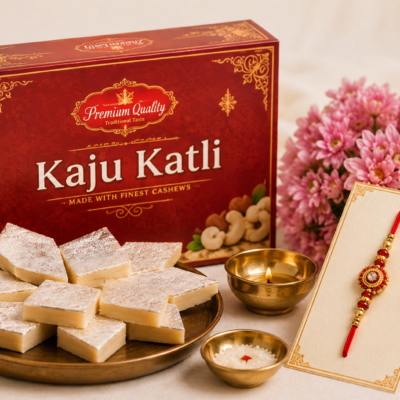 Premium Kaju Katli & Designer Rakhi Gift Combo