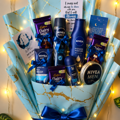 Blue NIVEA Men & Chocolate Luxury Gift Bouquet
