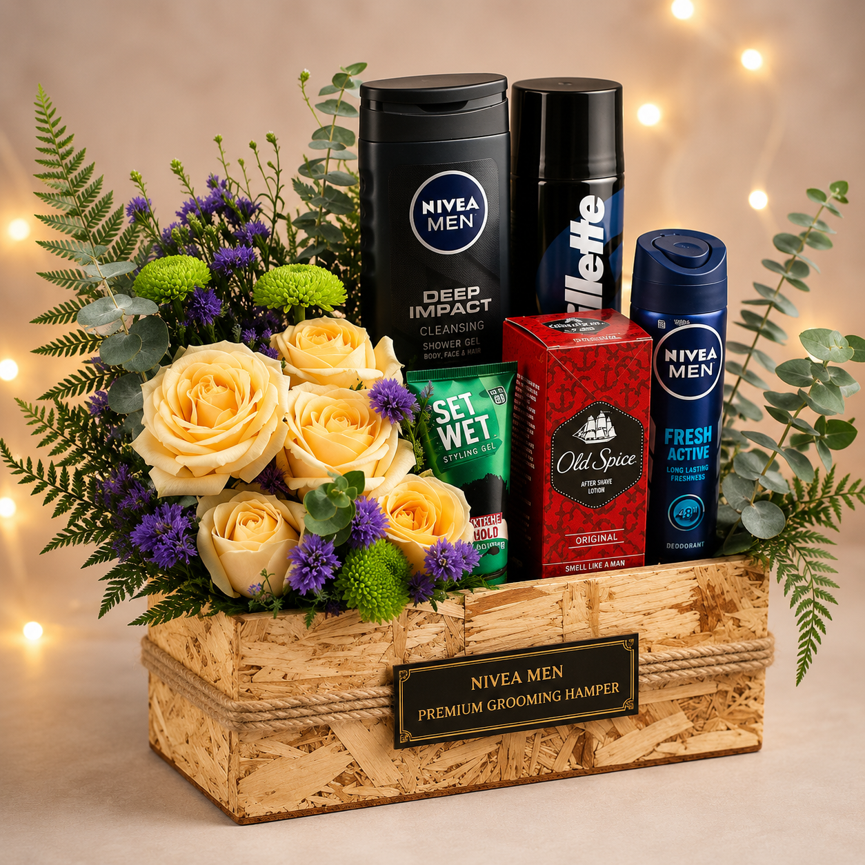 NIVEA Men Premium Grooming Flower Gift Hamper