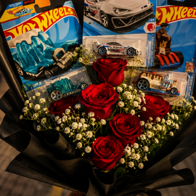 Hot Wheels Red Rose Luxury Car Lover Bouquet