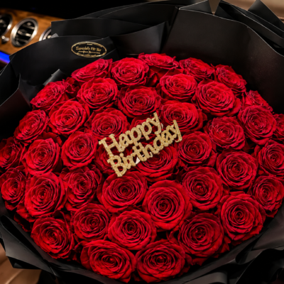 Luxury Red Rose Birthday Bouquet