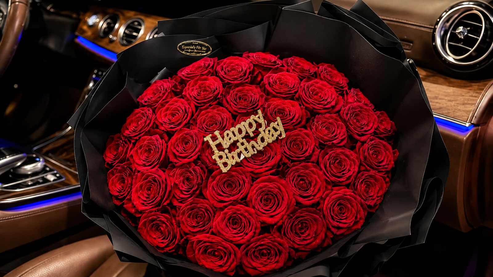 Luxury Red Rose Birthday Bouquet