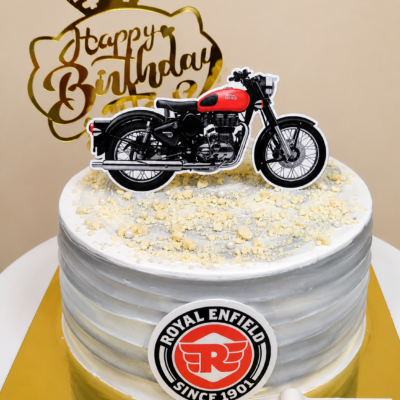 Royal Enfield Bike Theme Birthday Cake – Stylish Motorcycle Birthday Cake