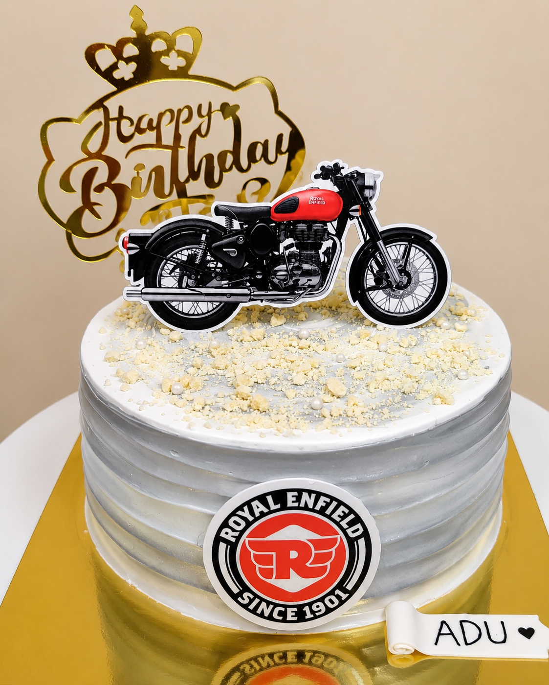 Royal Enfield Bike Theme Birthday Cake – Stylish Motorcycle Birthday Cake
