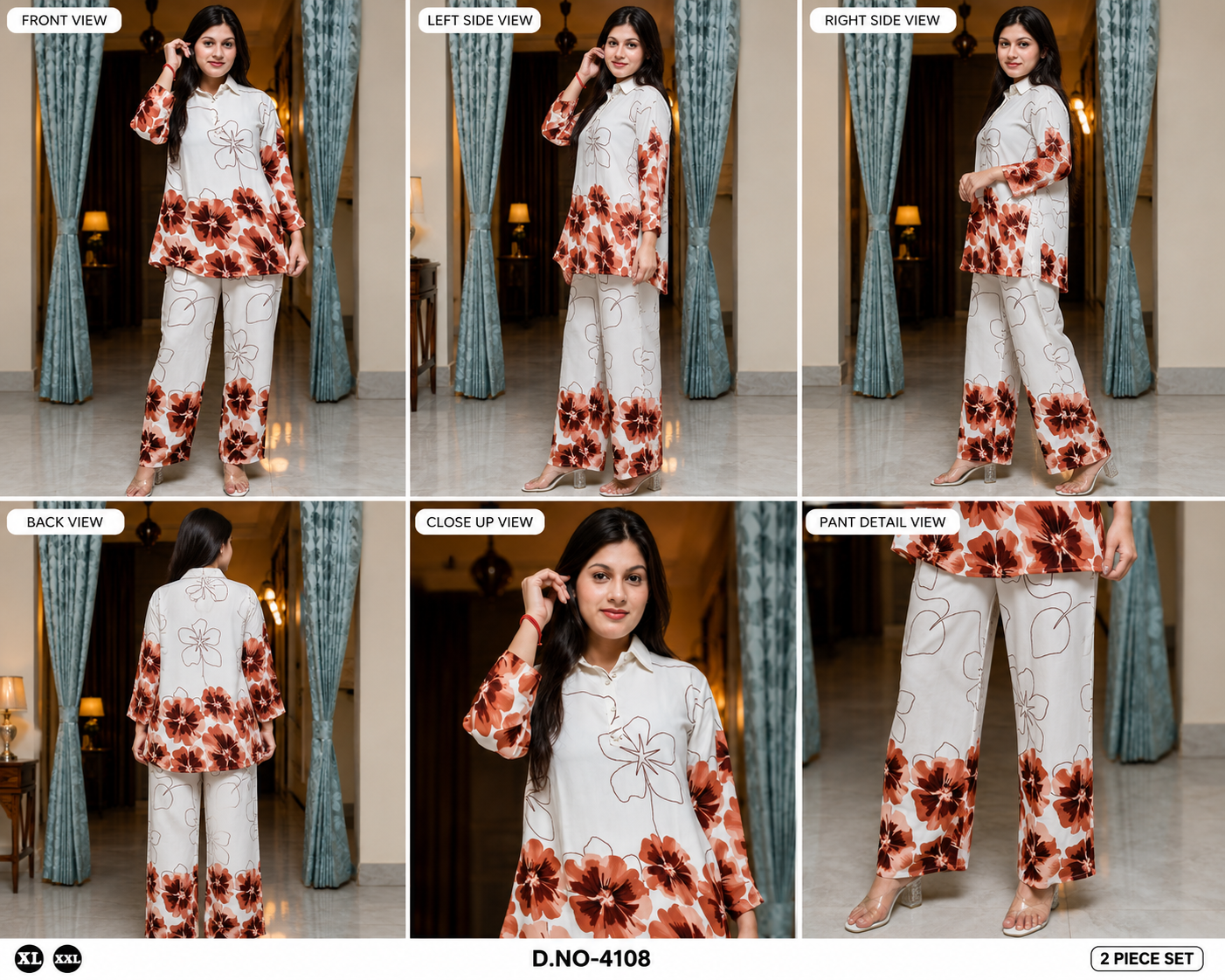 Women’s Floral Printed 2-Piece Co-Ord Set - Image 2