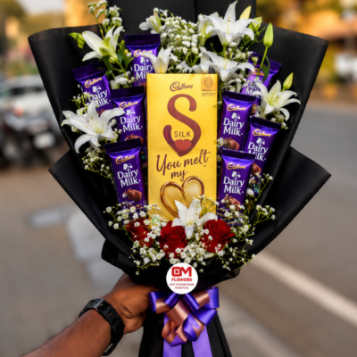 Premium Dairy Milk Silk & Chocolate Flower Bouquet
