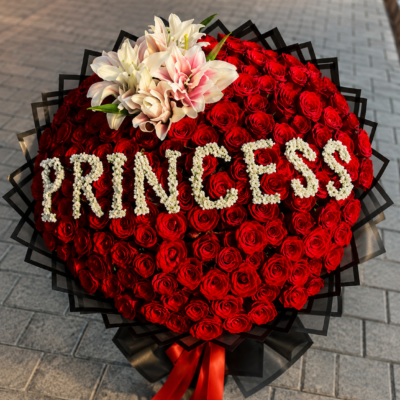 Premium Princess 100 Red Roses Bouquet