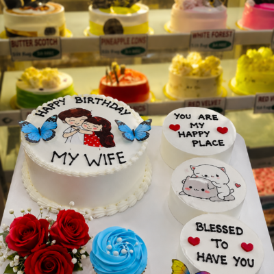 Happy Birthday My Wife Personalized Cake