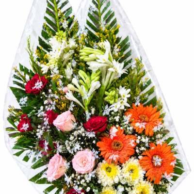 Premium Mixed Flower Bouquet with Roses, Gerbera, White Flowers & Chrysanthemums
