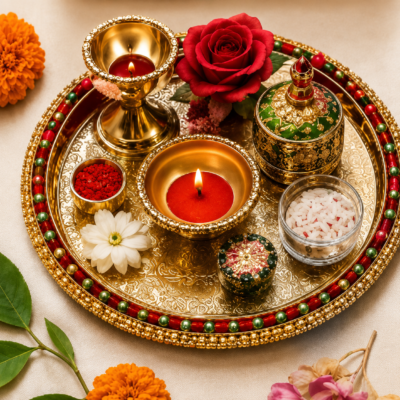 Premium Decorative Pooja Thali Set | Feeling Celebration