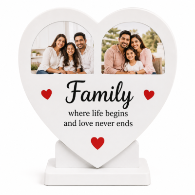 Personalized Family Heart Photo Frame – Family Forever | Feeling Celebration
