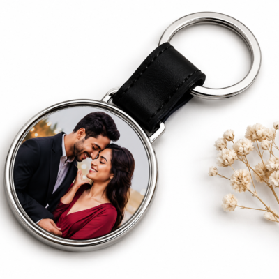 Personalized Couple Photo Keychain
