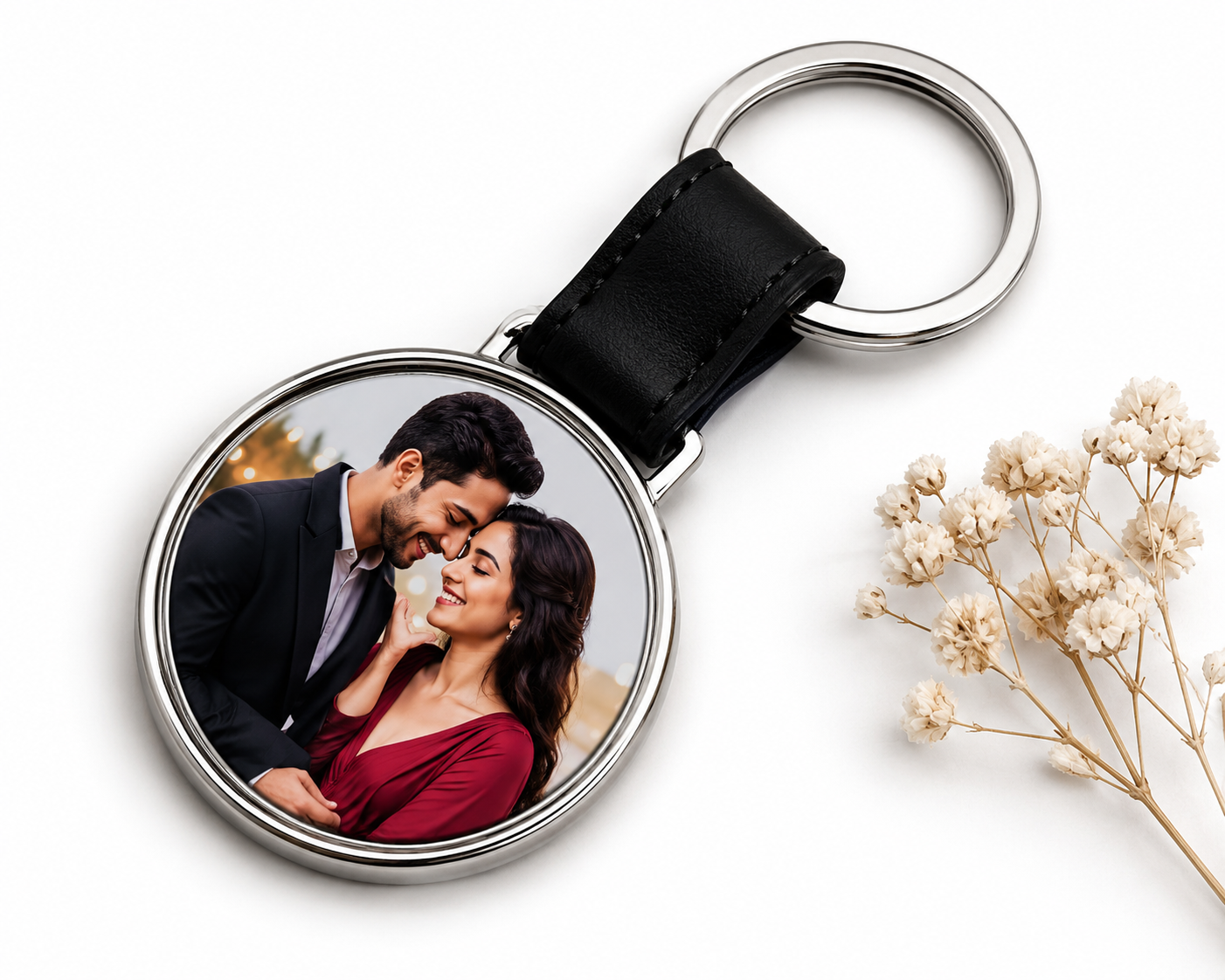 Personalized Couple Photo Keychain | Feeling Celebration